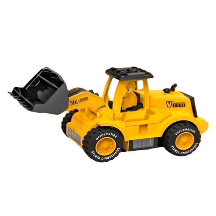 Carro Bulldozer Transformers Robot Transformable + Baterias