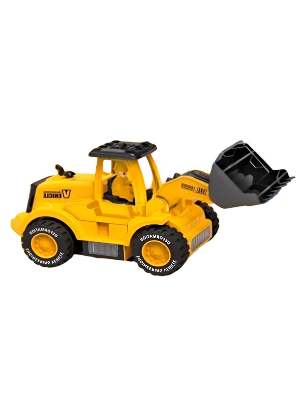 Carro Bulldozer Transformers Robot Transformable + Baterias