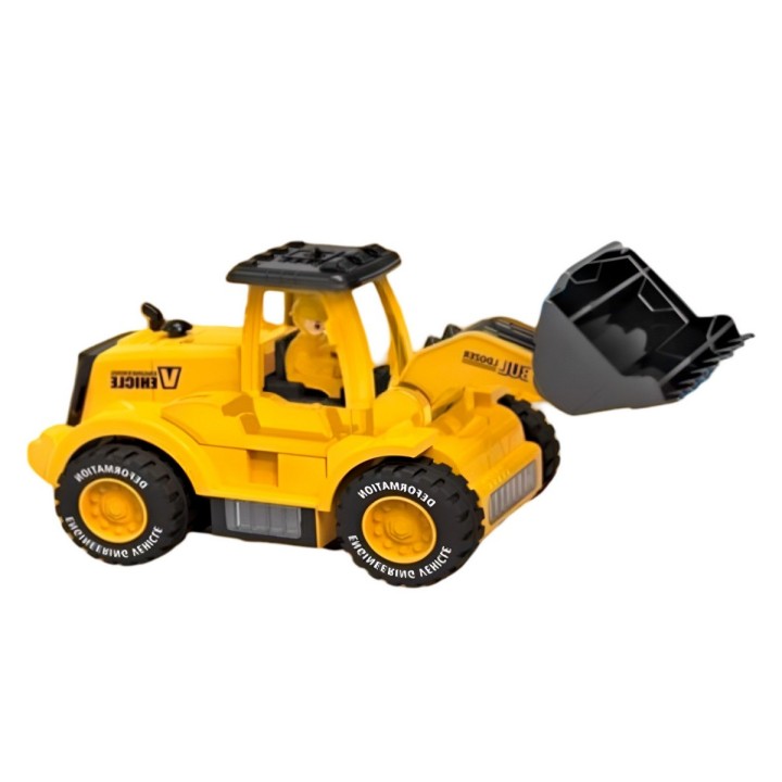 Carro Bulldozer Transformers Robot Transformable + Baterias