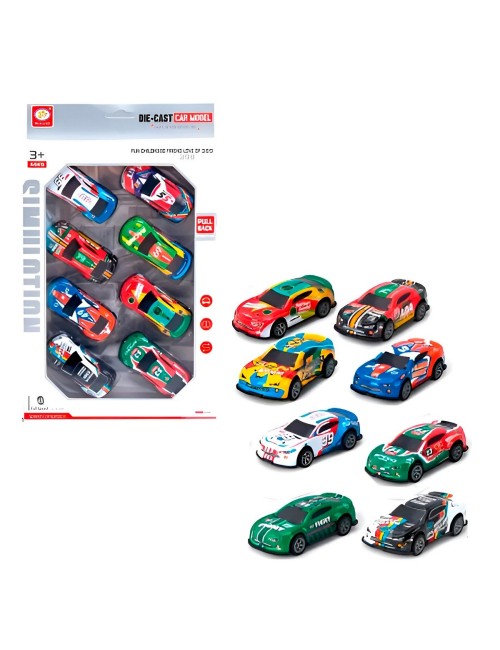Carro Deportivo Racing Gt Speed De Cuerda X 8 Unidades