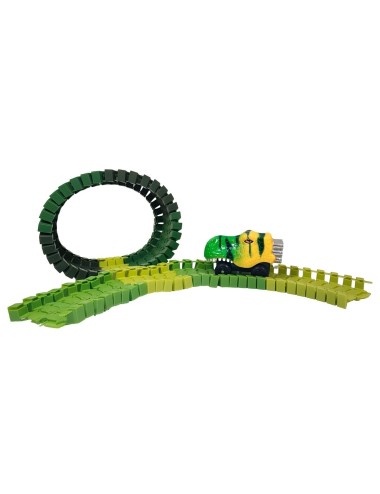 Pista Carro Dinosaurio Rex Juguete Interactivo + Baterias