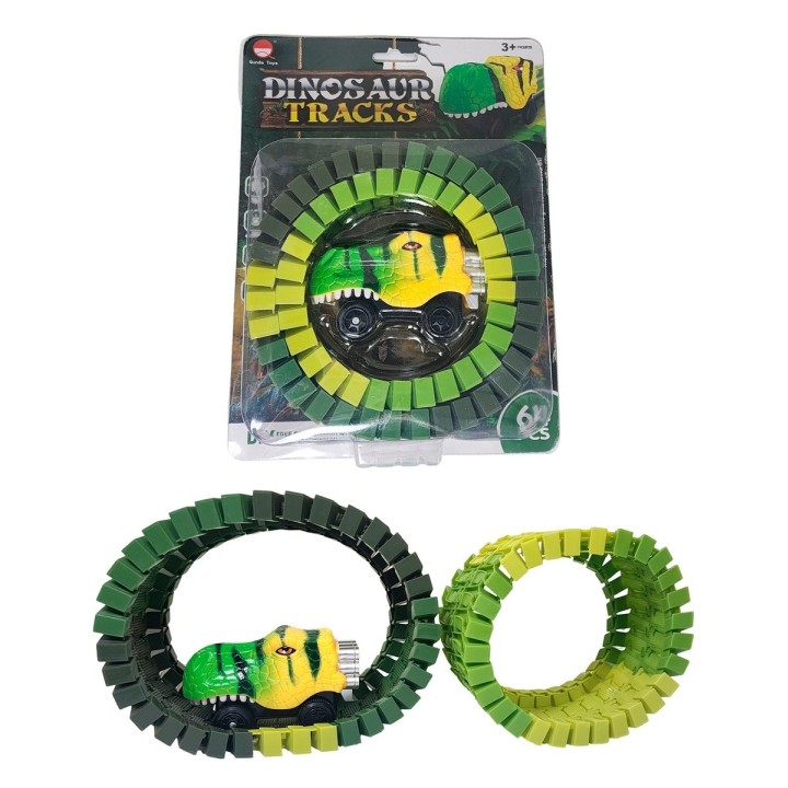 Pista Carro Dinosaurio Rex Juguete Interactivo + Baterias