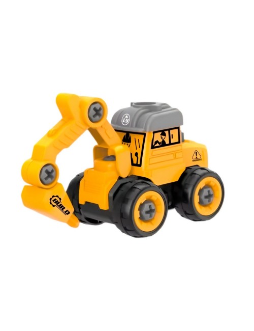 Carro Retroexcavadora Construccion Figura Armable X 3 Unidad