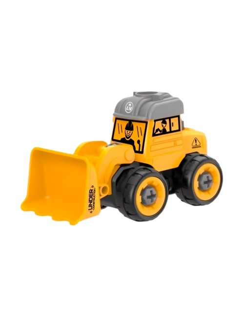 Carro Retroexcavadora Construccion Figura Armable X 3 Unidad