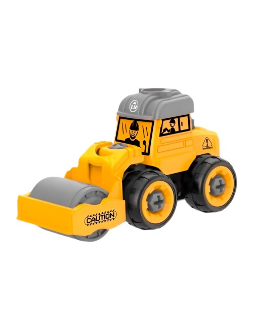 Carro Retroexcavadora Construccion Figura Armable X 3 Unidad