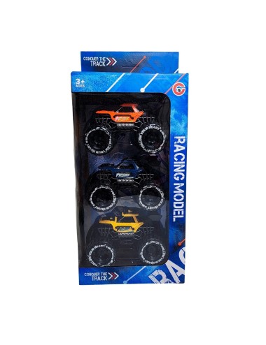 Carro Monster Track Racing Juguete Colores X 3 Unidades