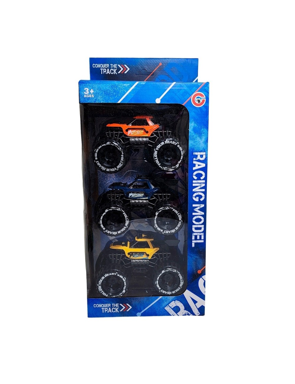 Carro Monster Track Racing Juguete Colores X 3 Unidades