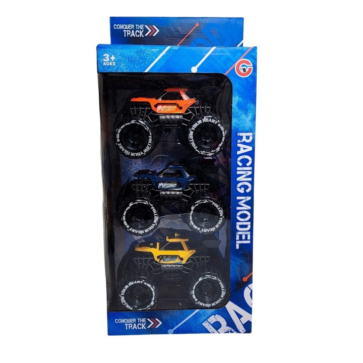 Carro Monster Track Racing Juguete Colores X 3 Unidades