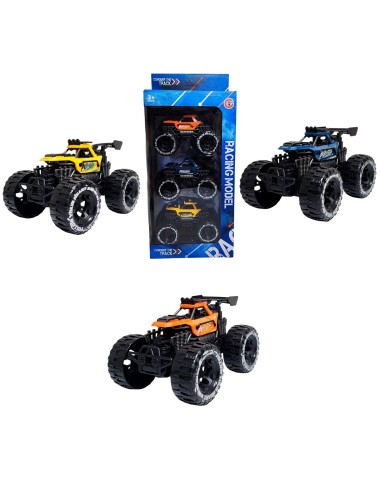 Carro Monster Track Racing Juguete Colores X 3 Unidades