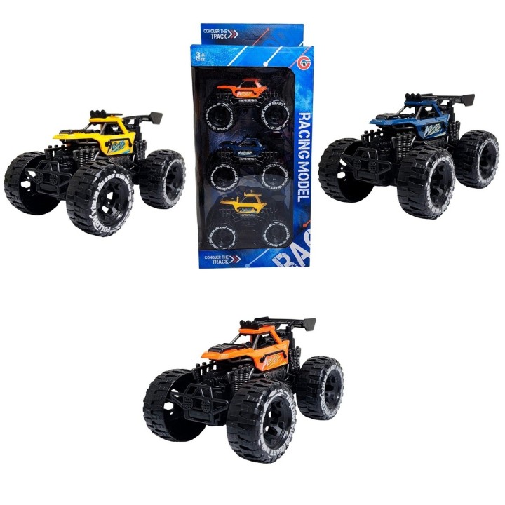 Carro Monster Track Racing Juguete Colores X 3 Unidades