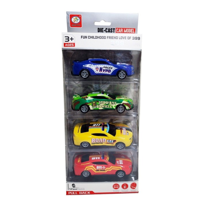 Carro Deportivo Speed Racing Road De Impulso X 4 Unidades