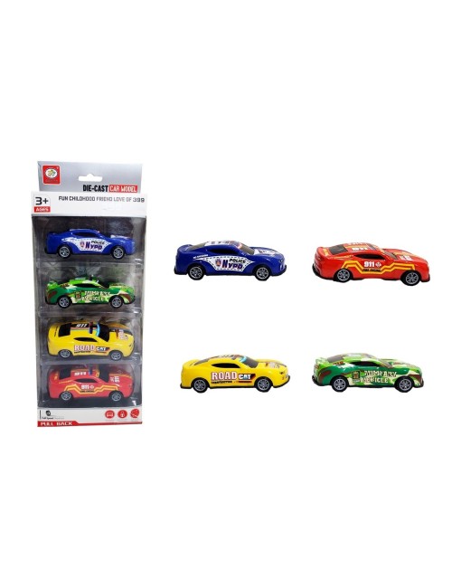 Carro Deportivo Speed Racing Road De Impulso X 4 Unidades