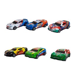 Carro Deportivo Speed Racing Nascar De Impulso X 6 Unidades
