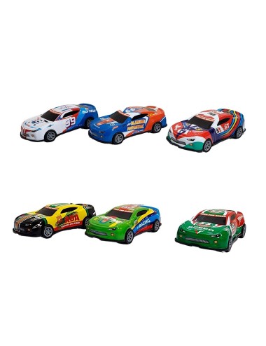 Carro Deportivo Speed Racing Nascar De Impulso X 6 Unidades