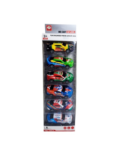 Carro Deportivo Speed Racing Nascar De Impulso X 6 Unidades