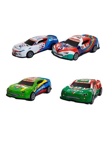 Carro Deportivo Speed Racing Nascar De Impulso X 4 Unidades