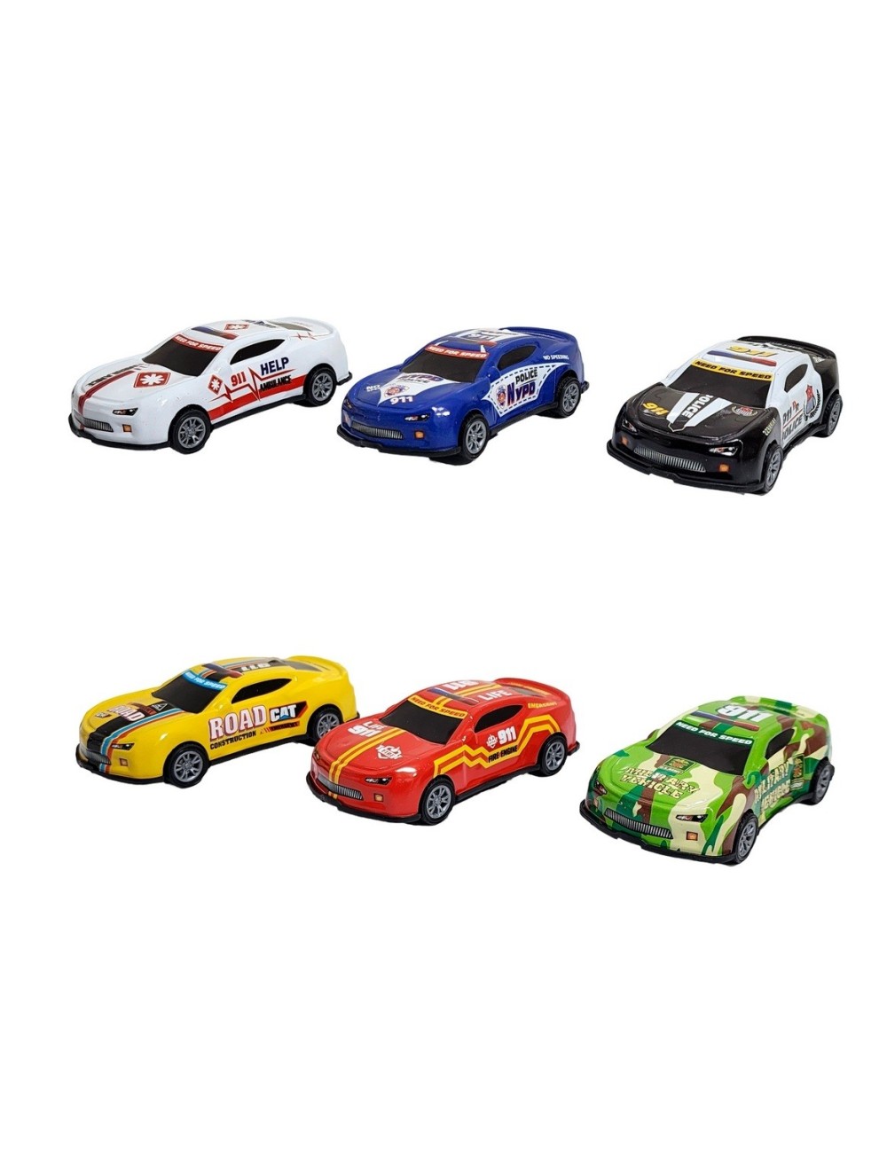 Carro Deportivo De Impulso Mixtos Policia X 6 Unidades