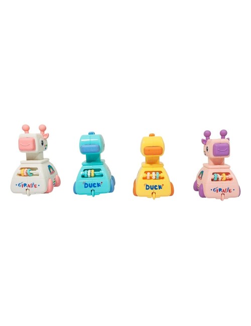 Carro De Impulso Jirafa Patito Juguete X 4 Unidades