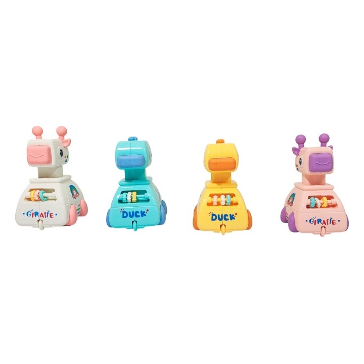 Carro De Impulso Jirafa Patito Juguete X 4 Unidades