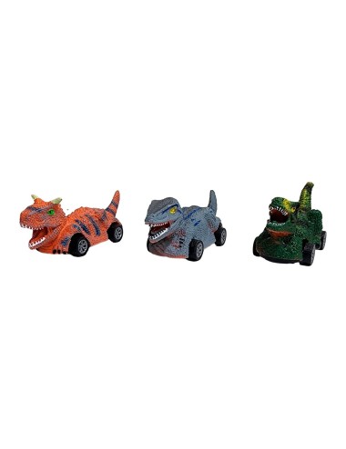Carro Camion Dinosaurio Mini De Impulso Juguete X 3 Unidades