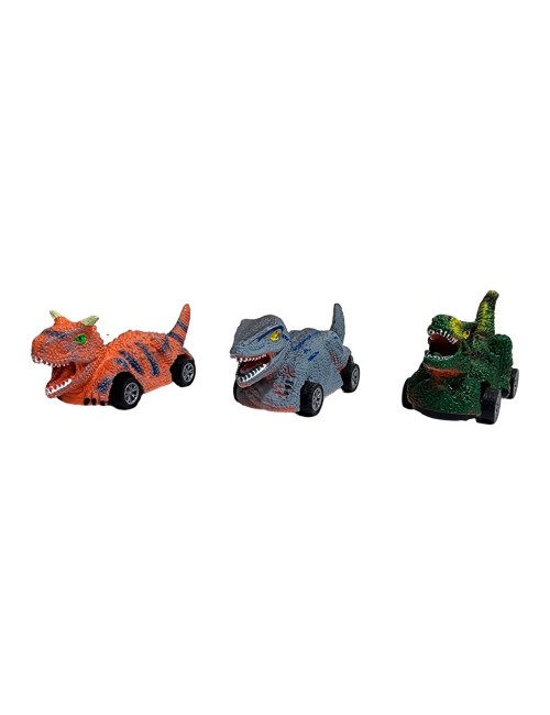 Carro Camion Dinosaurio Mini De Impulso Juguete X 3 Unidades