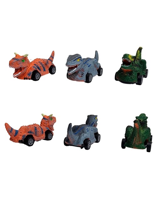 Carro Camion Dinosaurio Mini De Impulso Juguete X 3 Unidades