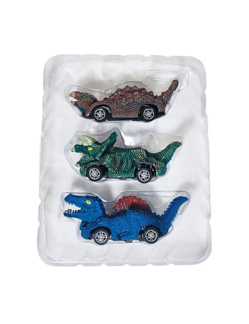 Carro Camion Dinosaurio Mini Rex Impulso Juguete X 3 Unidad