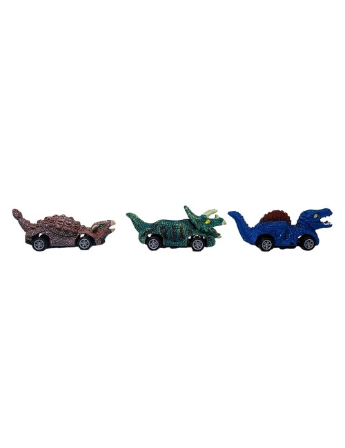 Carro Camion Dinosaurio Mini Rex Impulso Juguete X 3 Unidad