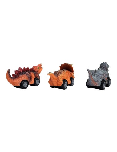 Carro Camion Dinosaurio Impulso Juguete X 3 Unidad