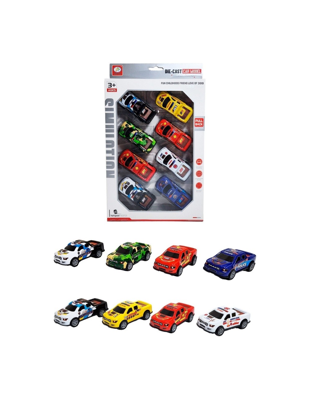 Camioneta Deportiva Speed Racing Road Impulso X 8 Unidades