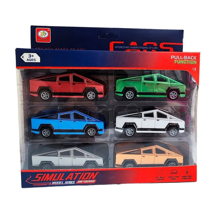 Camioneta Carro Platinum Juguete Interactivo X 6 Unidades