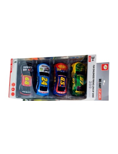 Camion Deportivo Racing Nascar De Impulso X 4 Unidades