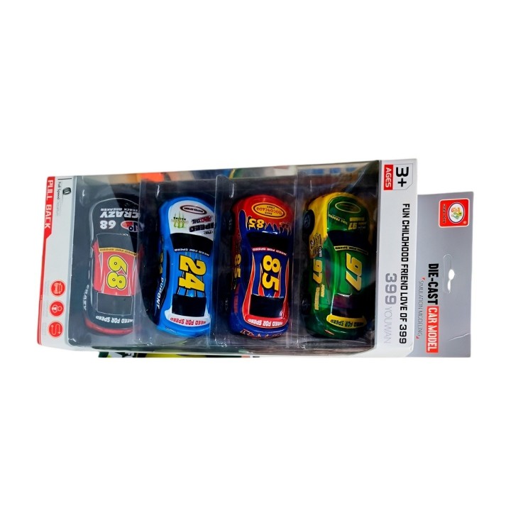 Camion Deportivo Racing Nascar De Impulso X 4 Unidades