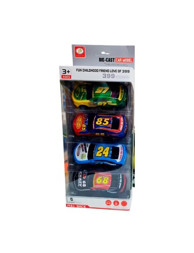Camion Deportivo Racing Nascar De Impulso X 4 Unidades