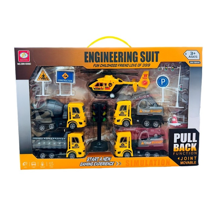 Camiones Bulldozer Volqueta Construccion Set +accesorios