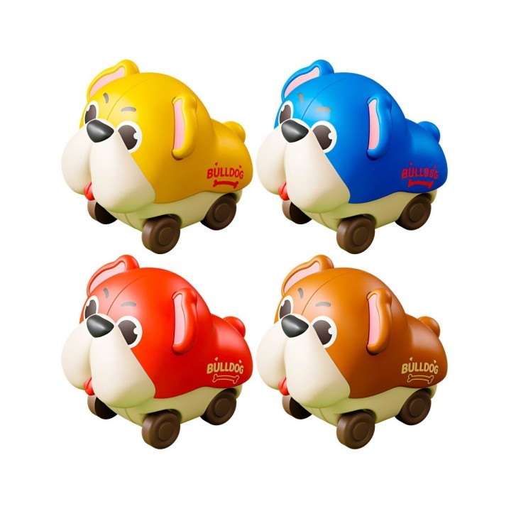 Carro Perro Perrito Coleccionable De Impulso X 4 Unidades