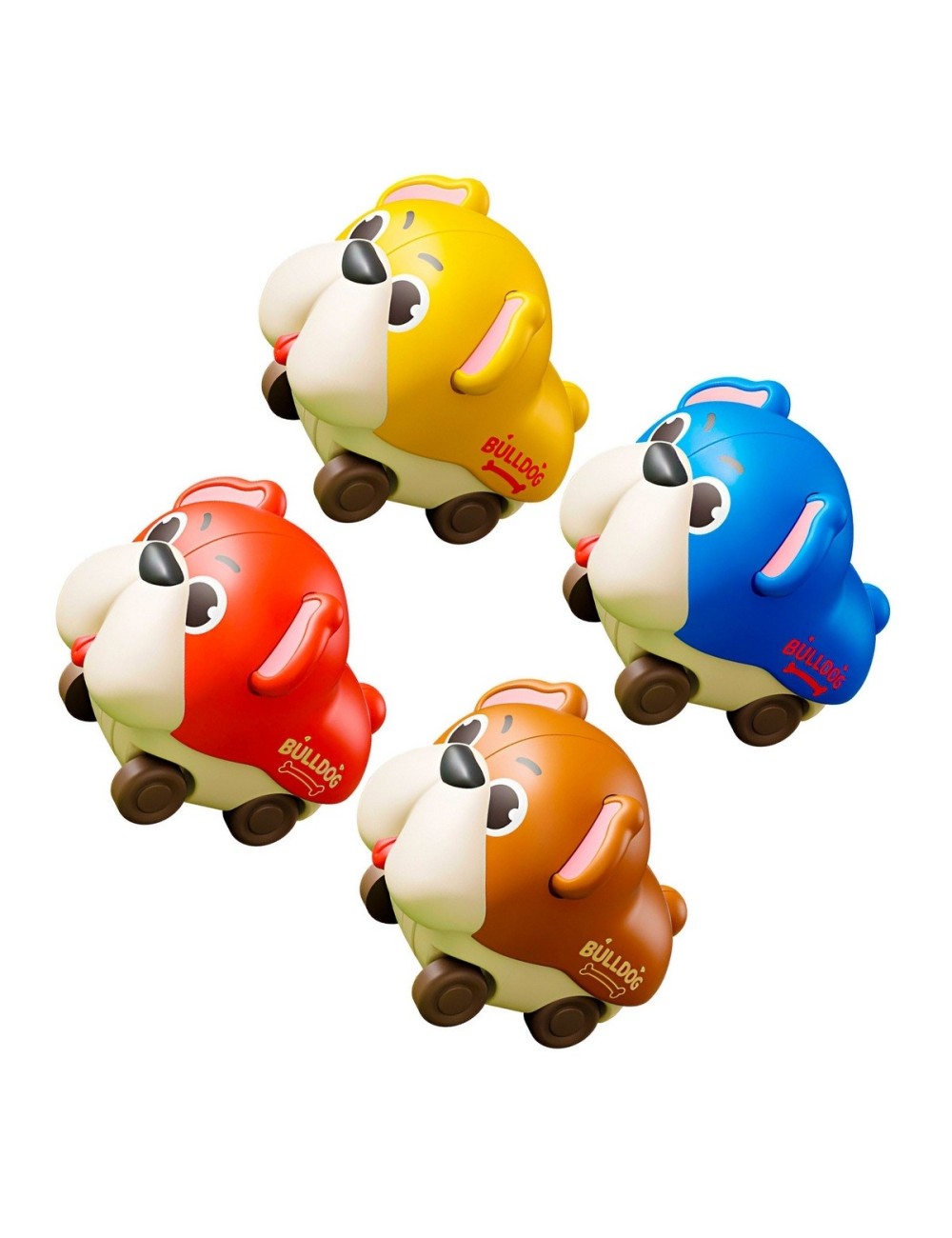 Carro Perro Perrito Coleccionable De Impulso X 4 Unidades