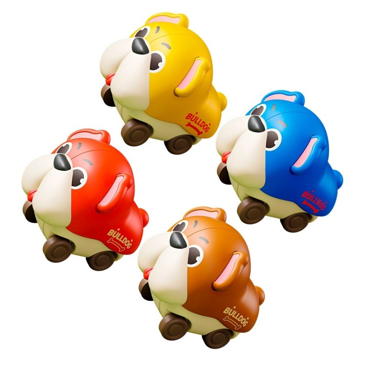 Carro Perro Perrito Coleccionable De Impulso X 4 Unidades