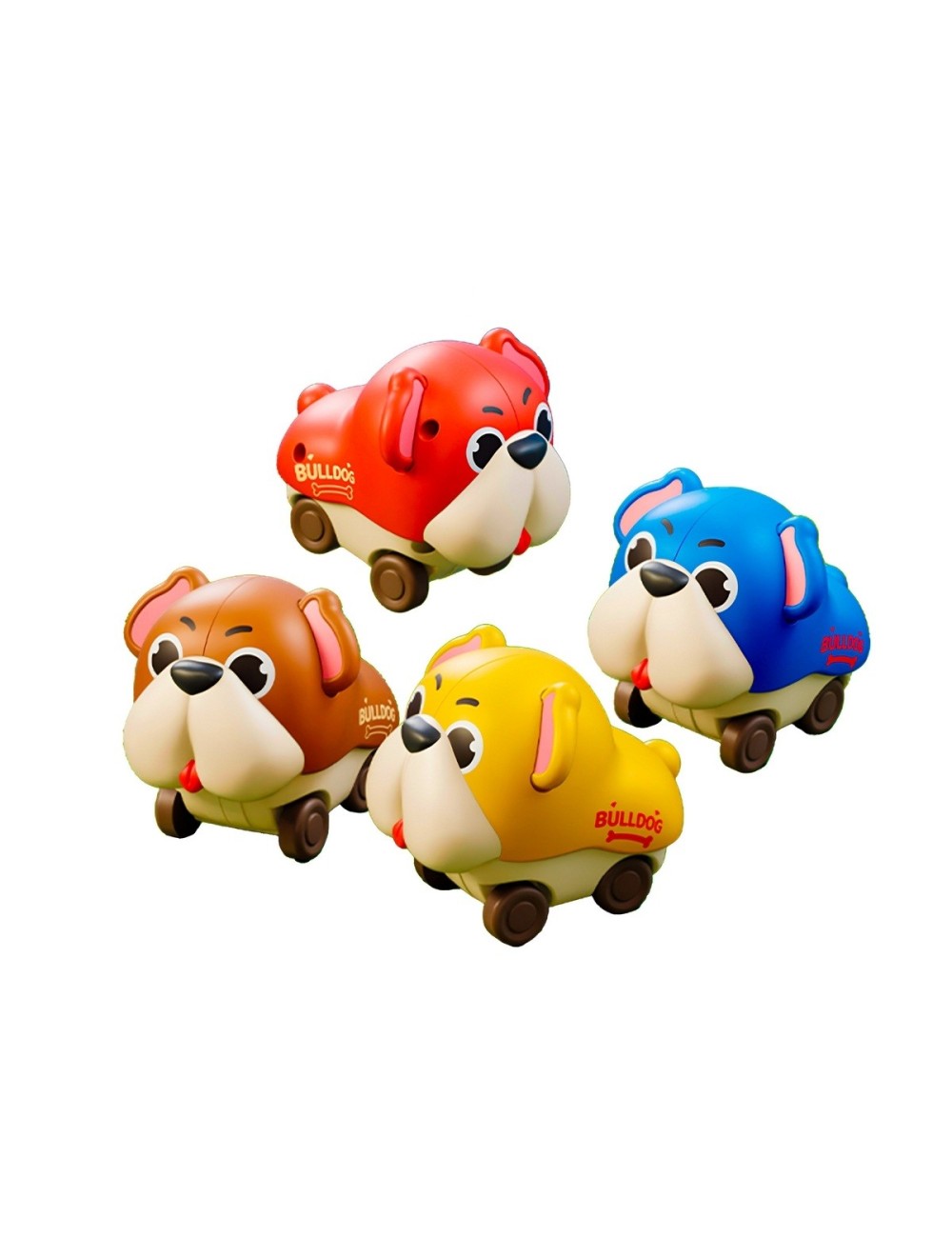 Carro Perro Perrito Coleccionable De Impulso X 4 Unidades