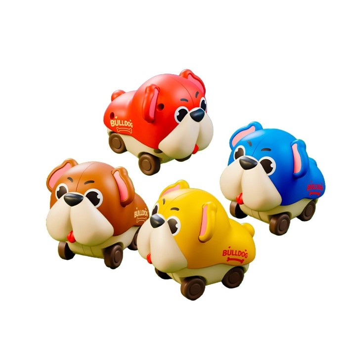 Carro Perro Perrito Coleccionable De Impulso X 4 Unidades
