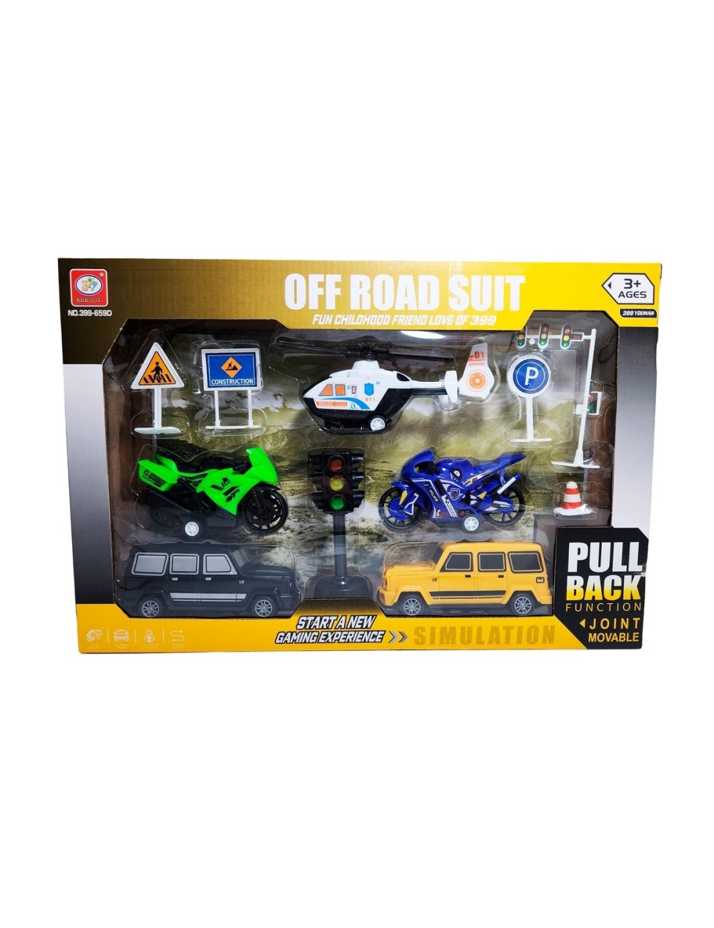 Carros Motos Helicopteros En La Ciudad Set +accesorios