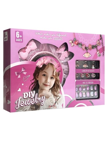 Kit Manicure Hacer Pulseras Juguete Niñas Princesa Charms