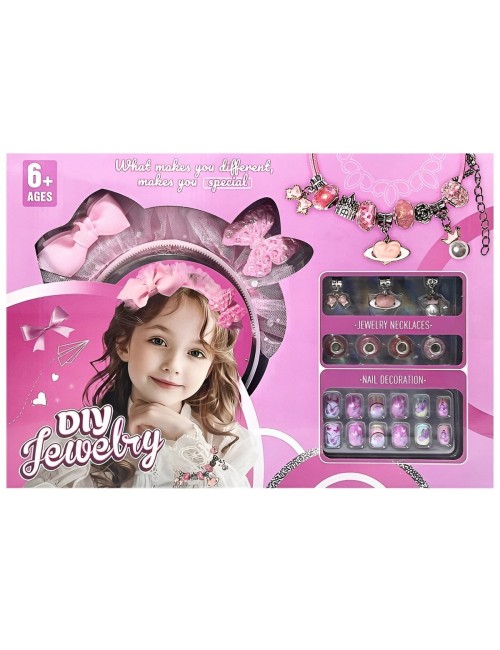 Kit Manicure Hacer Pulseras Juguete Niñas Princesa Charms