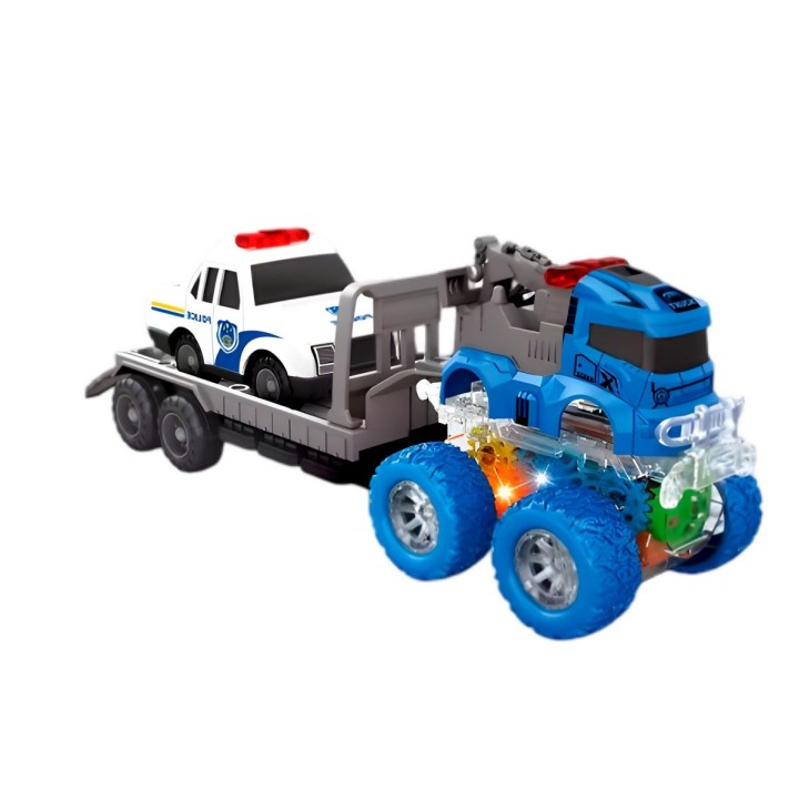 Camion Niñera Trailer Carro Policia Juguete Interactivo