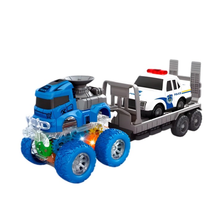 Camion Niñera Trailer Carro Policia Juguete Interactivo