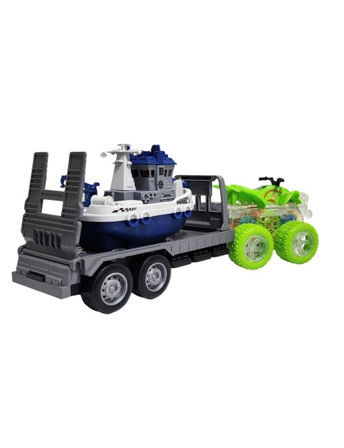 Cuatrimoto Niñera Trailer Bote Lancha Juguete Interactivo