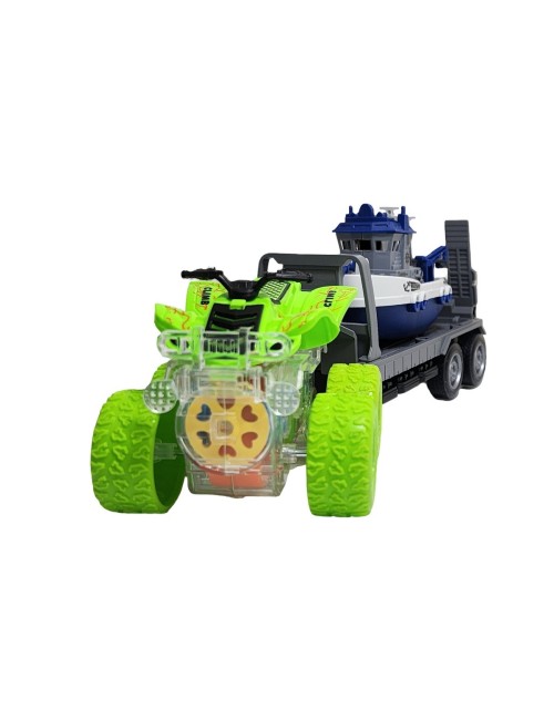 Cuatrimoto Niñera Trailer Bote Lancha Juguete Interactivo