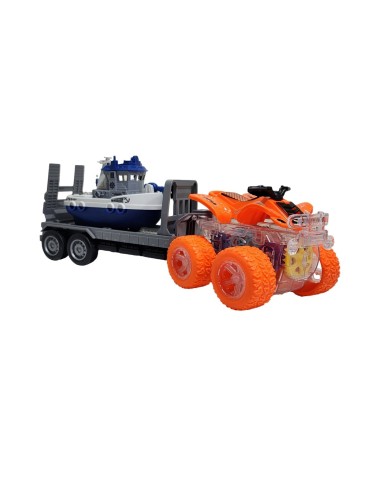 Cuatrimoto Niñera Trailer Bote Lancha Juguete Interactivo