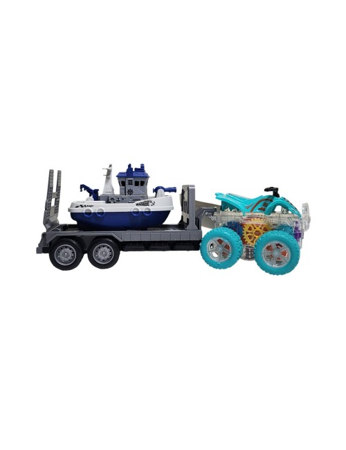 Cuatrimoto Niñera Trailer Bote Lancha Juguete Interactivo