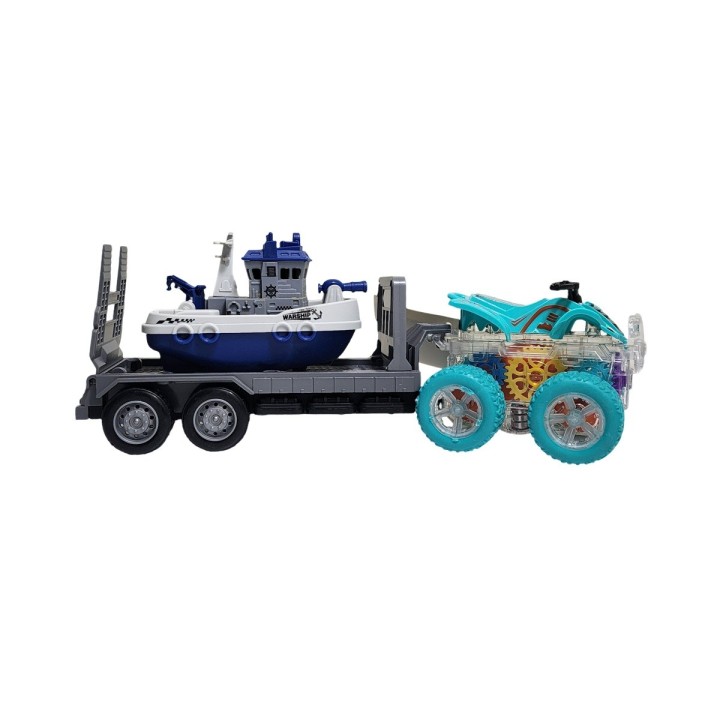 Cuatrimoto Niñera Trailer Bote Lancha Juguete Interactivo